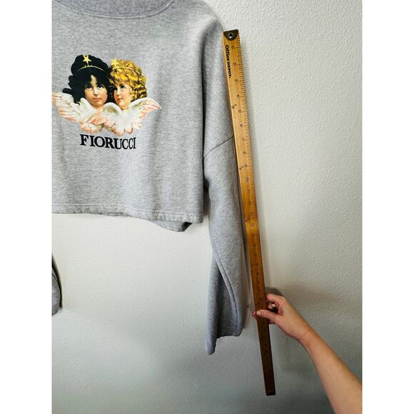 Fiorucci Angels Gray Cropped Sweater XL,EUC - Picture 14 of 14